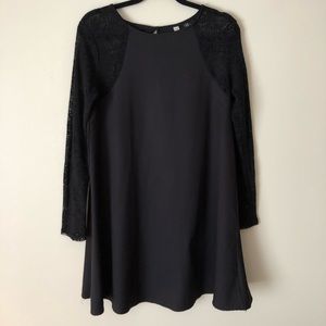 Black dress with lace sleeves